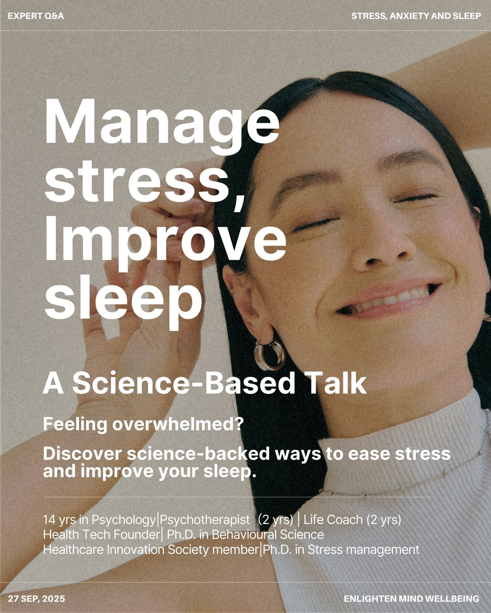 Manage Stress, Improve Sleep: A Science-Based Talk